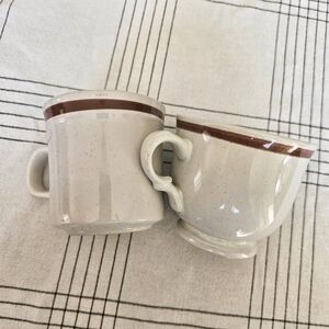 vintage stoneware cups